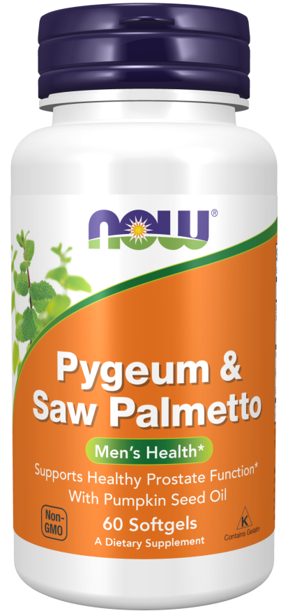 NOW Supplements, Pygeum & Saw Palmetto with Pumpkin Seed Oil, Men's Health*, 60 Softgels