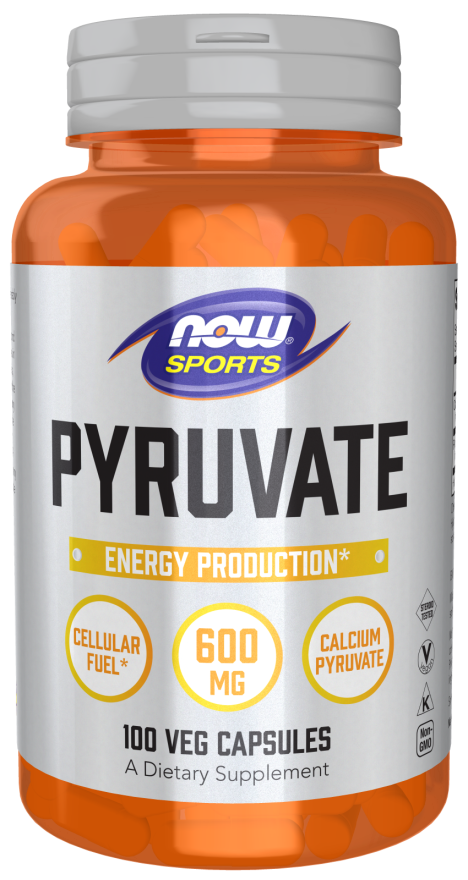 NOW Sports Nutrition, Pyruvate (Pyruvic Acid) 600 mg, Energy Production*, 100 Veg Capsules