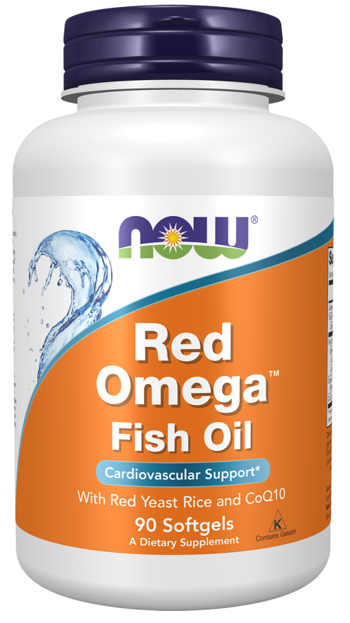 NOW Supplements, Red Omega™ with CoQ10 30 mg and Omega-3 Fish Oil, Cardiovascular Support*, 90 Softgels