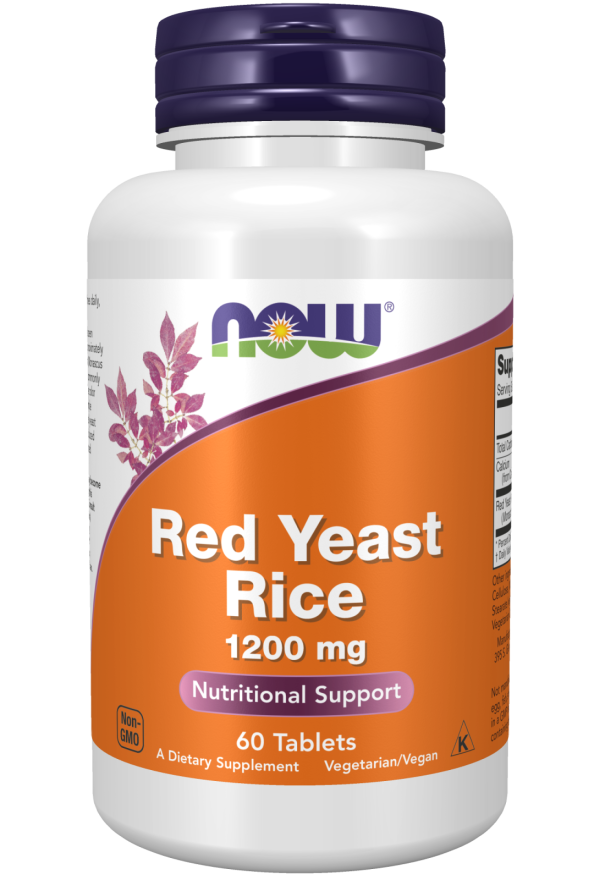 NOW Supplements, Red Yeast Rice (Monascus purpureus) 1,200 mg, Nutritional Support, 60 Tablets