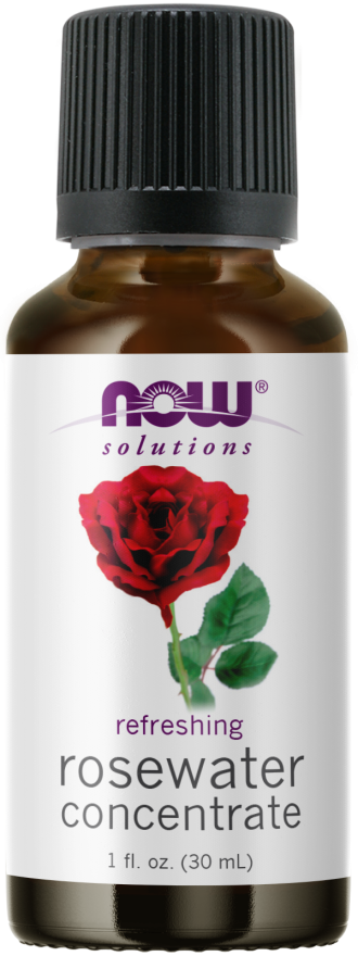 NOW Solutions, Rosewater Concentrate, Refreshing, Multi-Purpose Oil, Potpourri Scent, 1-Ounce