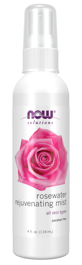 NOW Solutions Rosewater Rejuvenating Mist, Hydration and Rejuvenation Spray for All Skin and Hair Types, 4-Ounce Visit the NOW Store