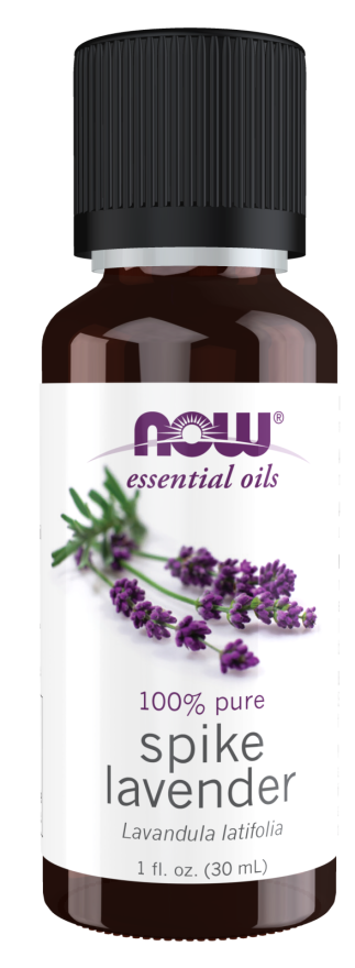 NOW Essential Oils, Spike Lavender, Floral Aromatherapy Scent, Steam Distilled, 100% Pure, Vegan, Child Resistant Cap, 1-Ounce