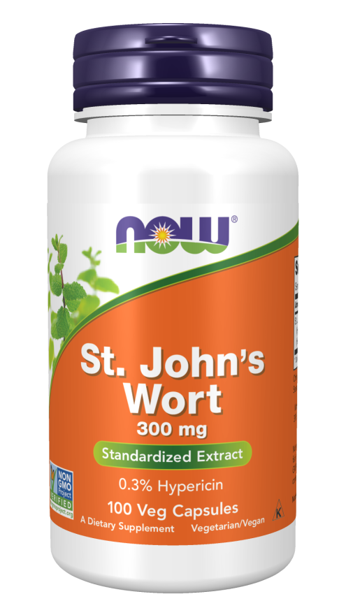 NOW Supplements, St. John's Wort (Hypericum perforatum) 300 mg, Standardized Extract, 100 Veg Capsules