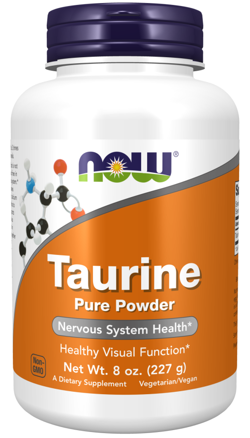 NOW Supplements, Taurine Pure Powder, Nervous System Health*, Amino Acid, 8-Ounce