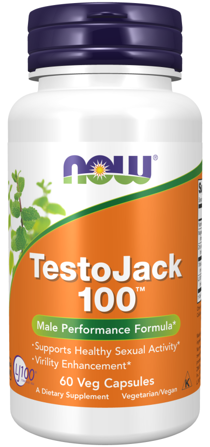 NOW Supplements, TestoJack™ 100 with LJ100®, a potent standardized extract of Tongkat Ali (Eurycoma longifolia), Tribulus and ZMA®, 60 Veg Capsules