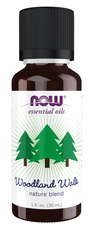 NOW Essential Oils, Woodland Walk Oil Blend, Calming Attributes with a Fresh and Woodsy Scent, Steam Distilled, 1-Ounce