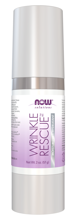 NOW Solutions, Wrinkle Rescue Moisturizer, with Clinically Tested Sepilift® DPHP and Lanablue™ to Tone Aging Skin, 2-Ounce