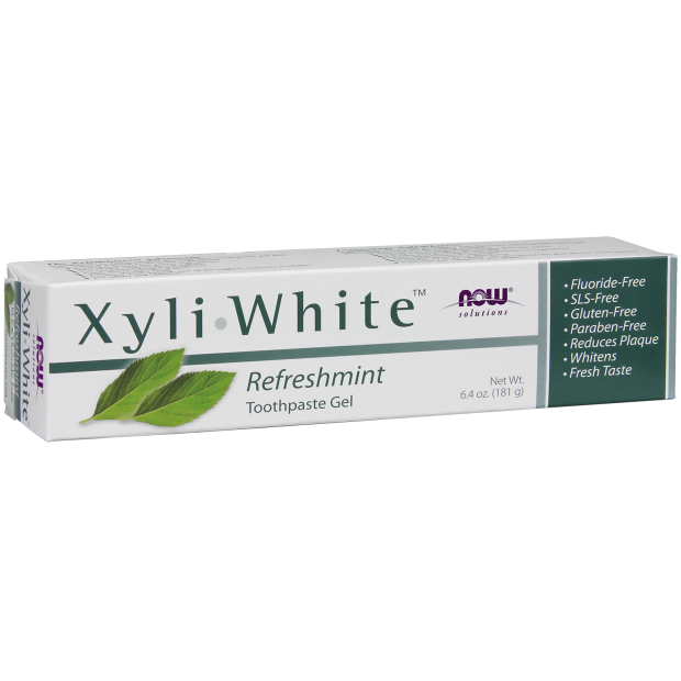 NOW Solutions, Xyliwhite™ Toothpaste Gel, Refreshmint, Cleanses and Whitens, Fresh Taste, 6.4-Ounce