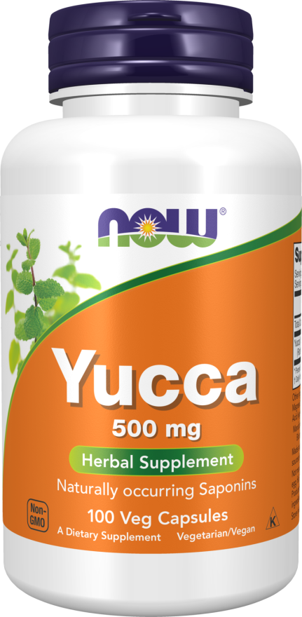 NOW Supplements, Yucca (Yucca spp.) 500 mg, 4:1 Concentrate, Herbal Supplement, 100 Capsules