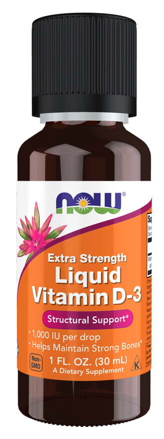 NOW Foods Liquid Vitamin D3 Extra Strength - 1000 IU - 1 fl oz
