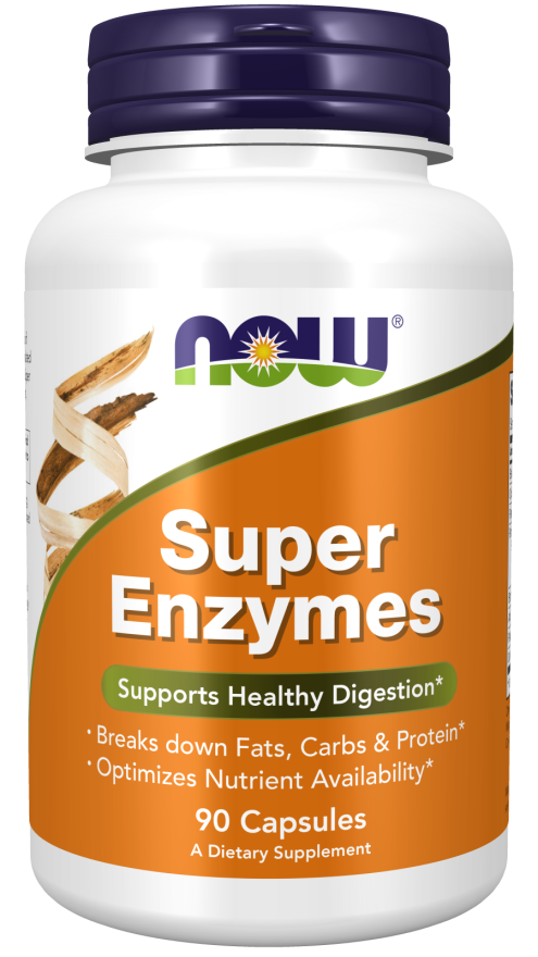 NOW Supplements, Super Enzymes, Formulated with Bromelain, Ox Bile, Pancreatin and Papain, Super Enzymes,90 Capsules