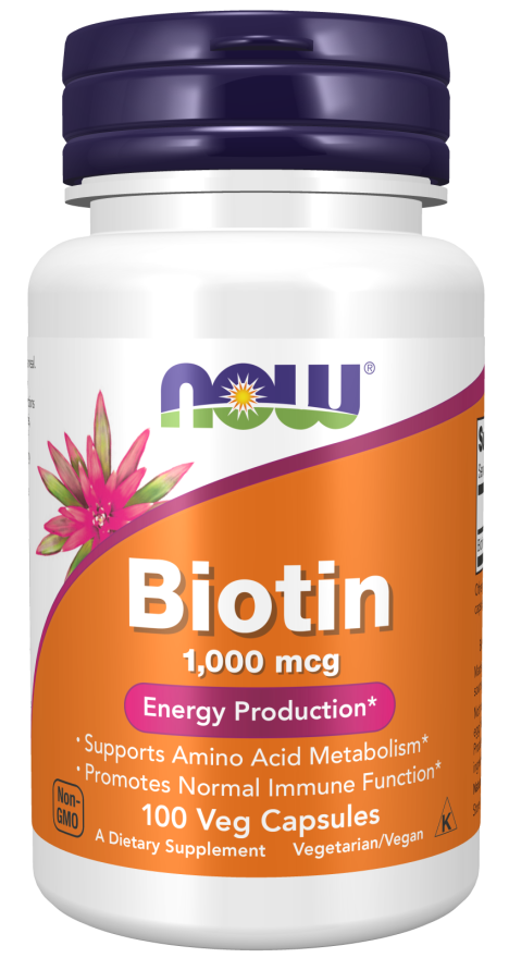 NOW Foods Biotin 1000 MCG - 100 Capsules