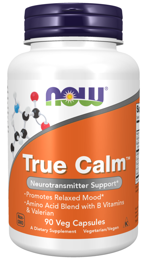 NOW Supplements, True Calm™, Amino Acid blend with B Vitamins & Valerian , 90 Veg Capsules