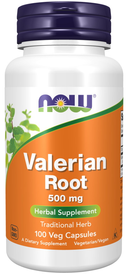 NOW Foods Valerian Root 500 mg, Veg Capsules, 100 Count