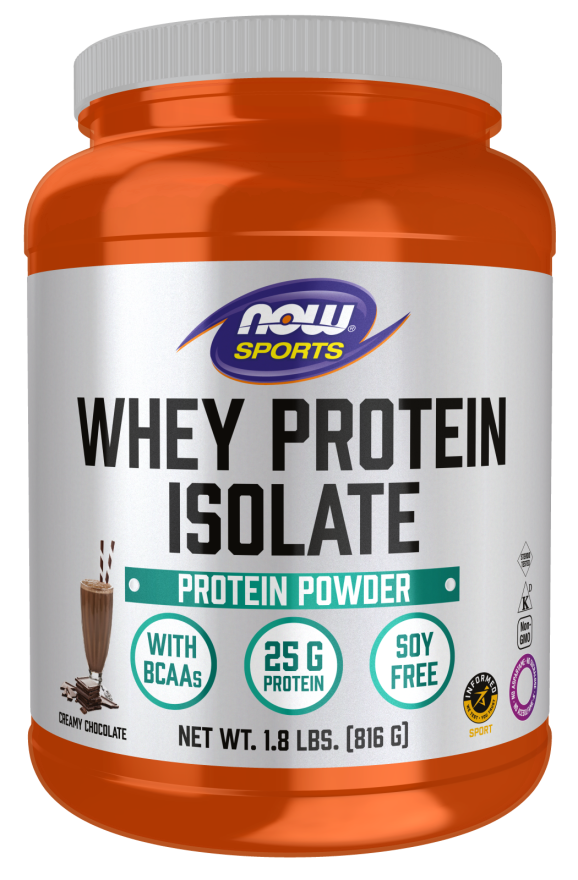 NOW Foods Whey Protein Isolate, 1.8 lb, Dutch Chocolate